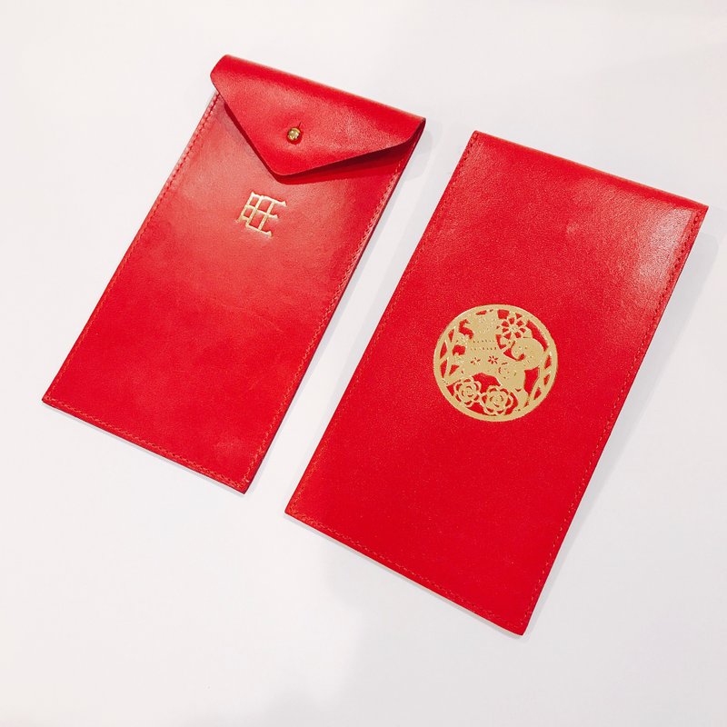 【La Fede】狗年旺旺来 开运真皮红包袋(限量发售) - 红包/春联 - 真皮 红色