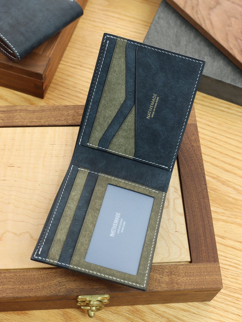 意大利皮革银包 男装 短夹 钱包 钱夹 皮夹 - 皮夹/钱包 - 真皮 