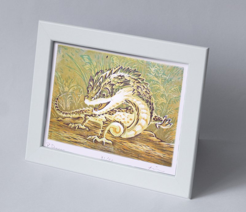 手工版画-攀龙 - 摆饰 - 纸 橘色