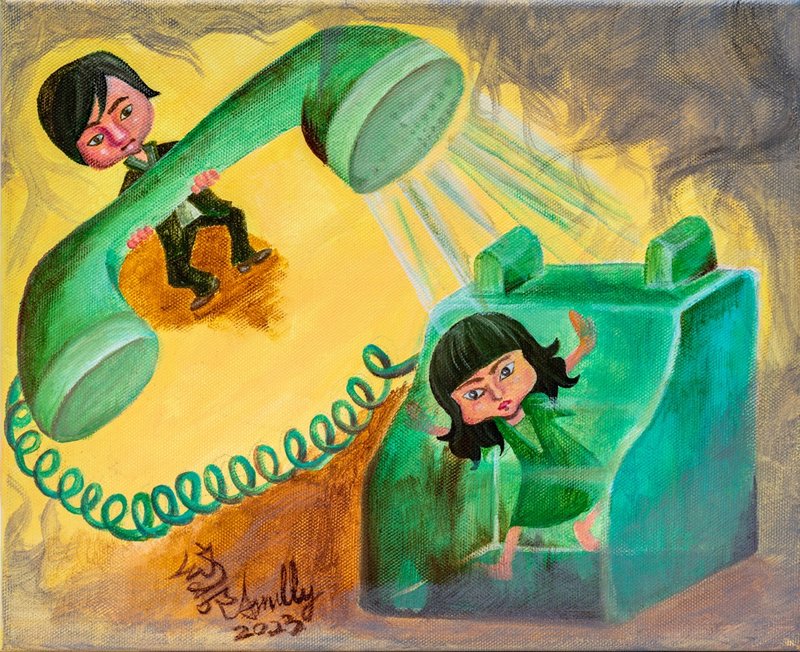 我把自己关在这里使你感觉很沉重压克力颜料原画作3F - 其他 - 其他材质 多色