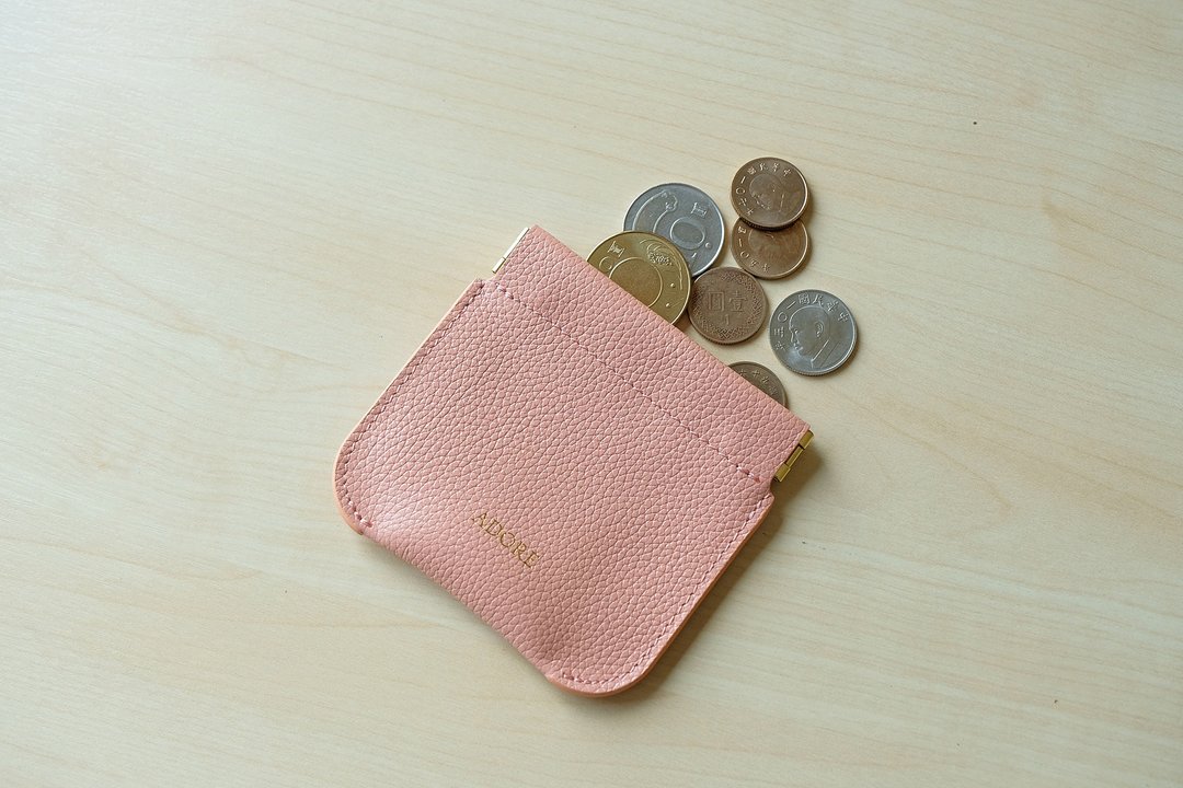 ADORE Leather coin purse (Old Rose) / 零錢包 / 小銭入れ - 零钱包 - 真皮 粉红色