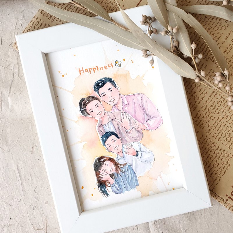 【自然风-半身】可急件/含包装/似颜绘 - 订制画像 - 纸 卡其色