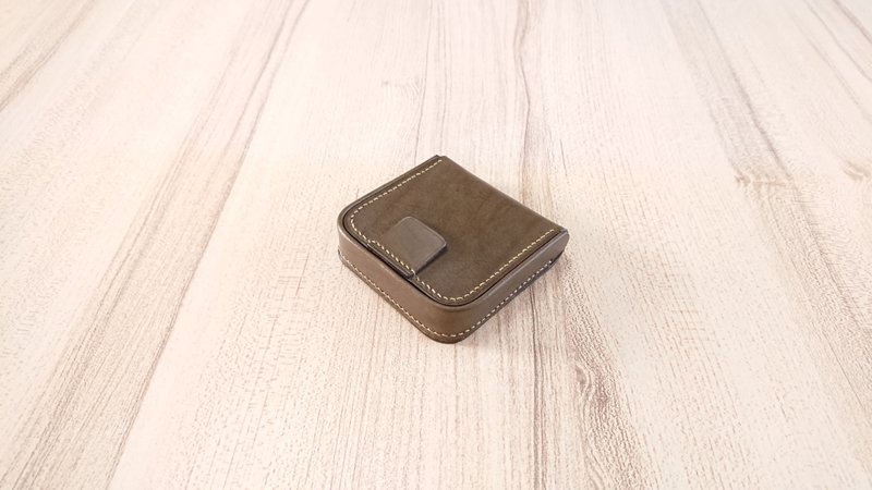 驹缝方型零钱包 真皮全手缝 - 零钱包 - 真皮 