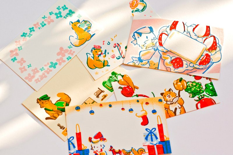 狐狸们的小卡│礼物小卡 - 卡片/明信片 - 纸 白色