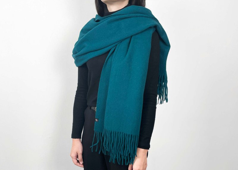 100%羊毛围巾/宽围巾/ 大披肩 / 长围巾/秋冬保暖 绿色款 - 围巾/披肩 - 羊毛 绿色