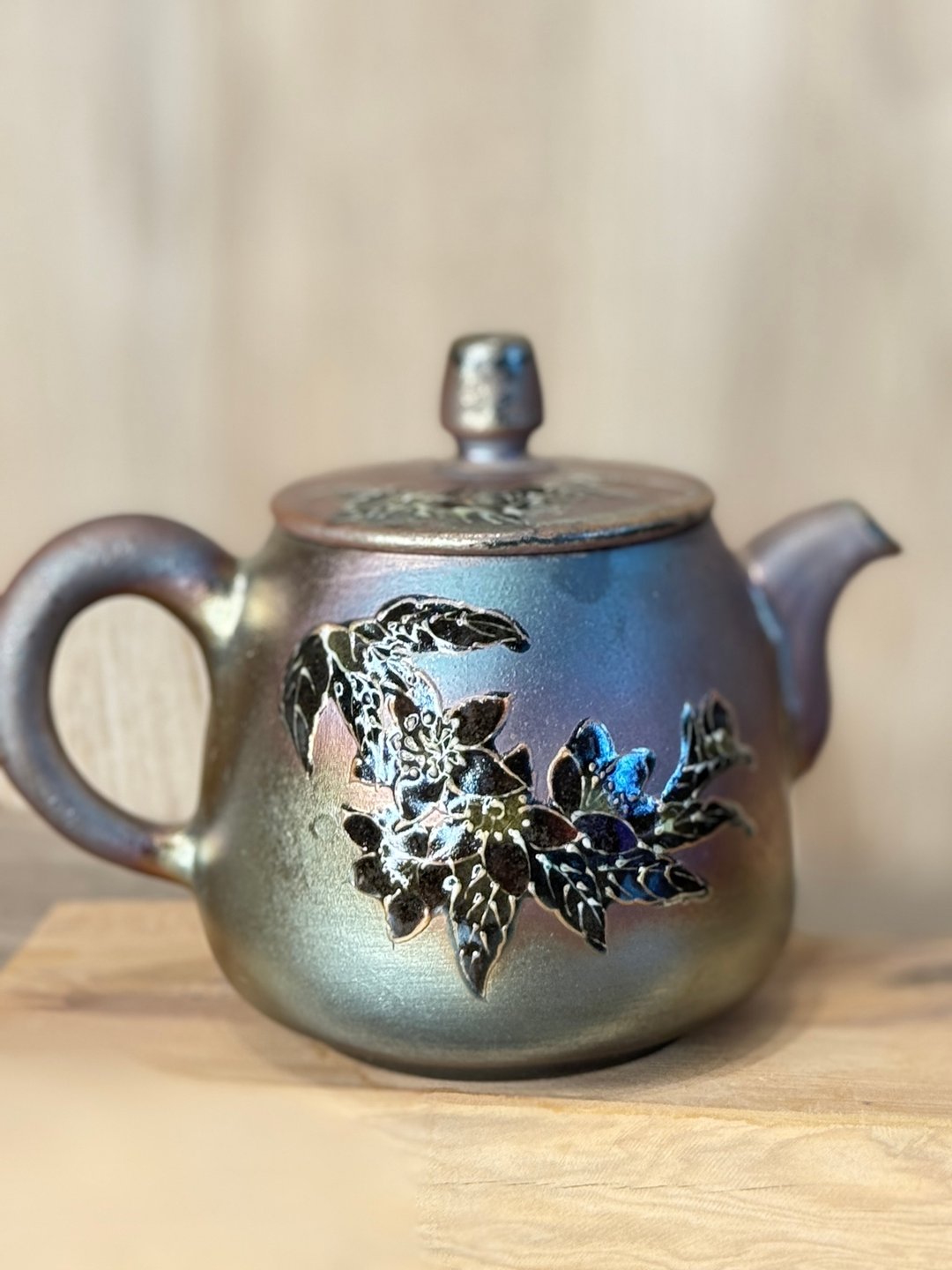 礼品/釉彩柴烧壶/手作/手工彩绘/独一无二/难度高的柴烧壶 - 茶具/茶杯 - 陶 