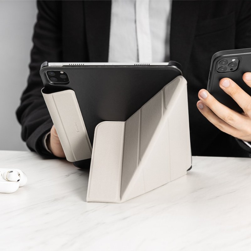 【适配2025最新】iPad Origami多角度支架折叠保护壳 - 平板/电脑保护壳 - 人造皮革 