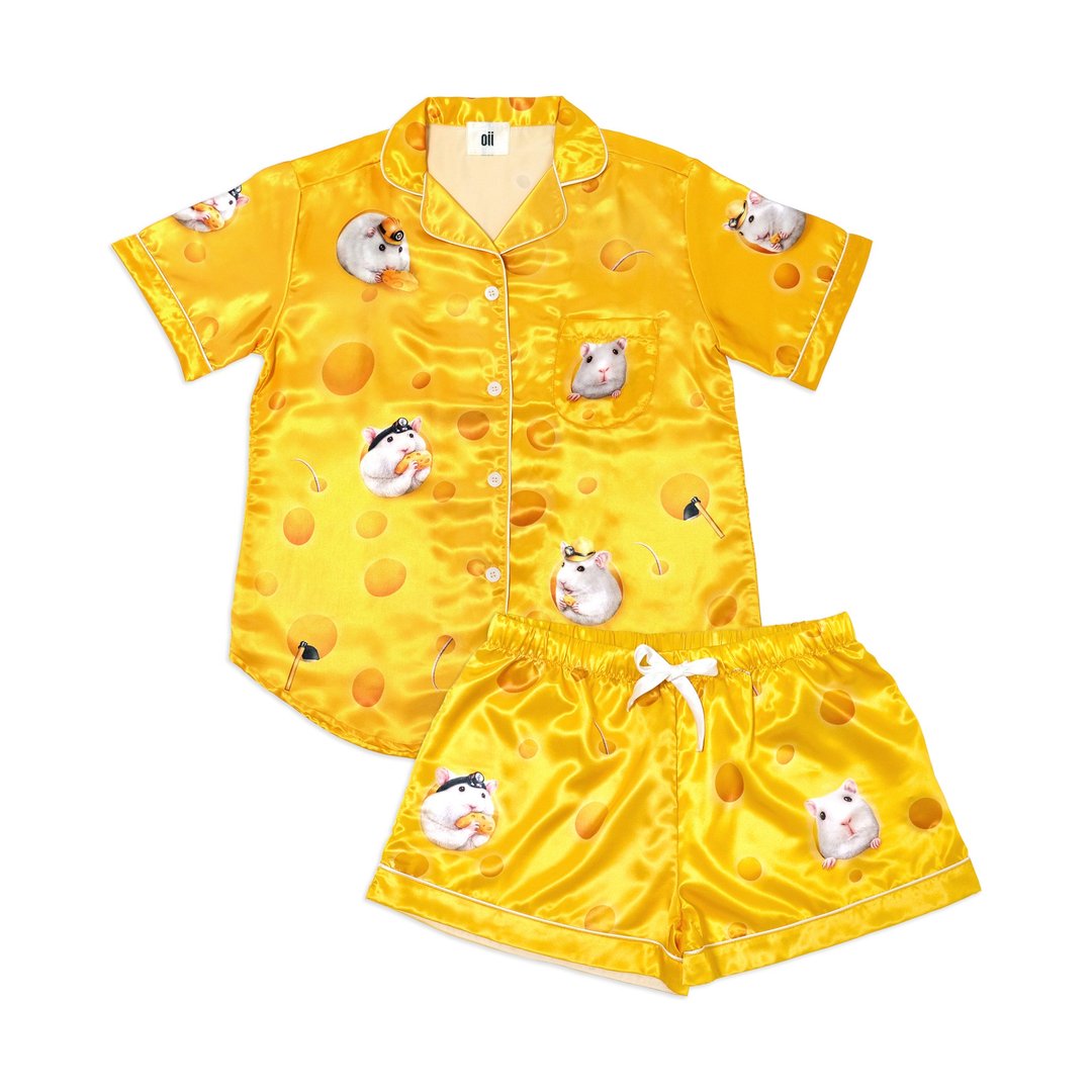 Cheese Pyjamas Set - 女装上衣 - 棉．麻 