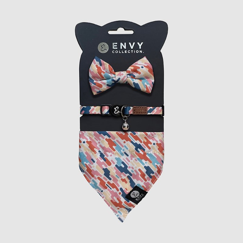 ENVY COLLECTION 猫颈圈 云彩变奏曲三件组 调节式 领结 领巾 - 衣/帽 - 聚酯纤维 多色