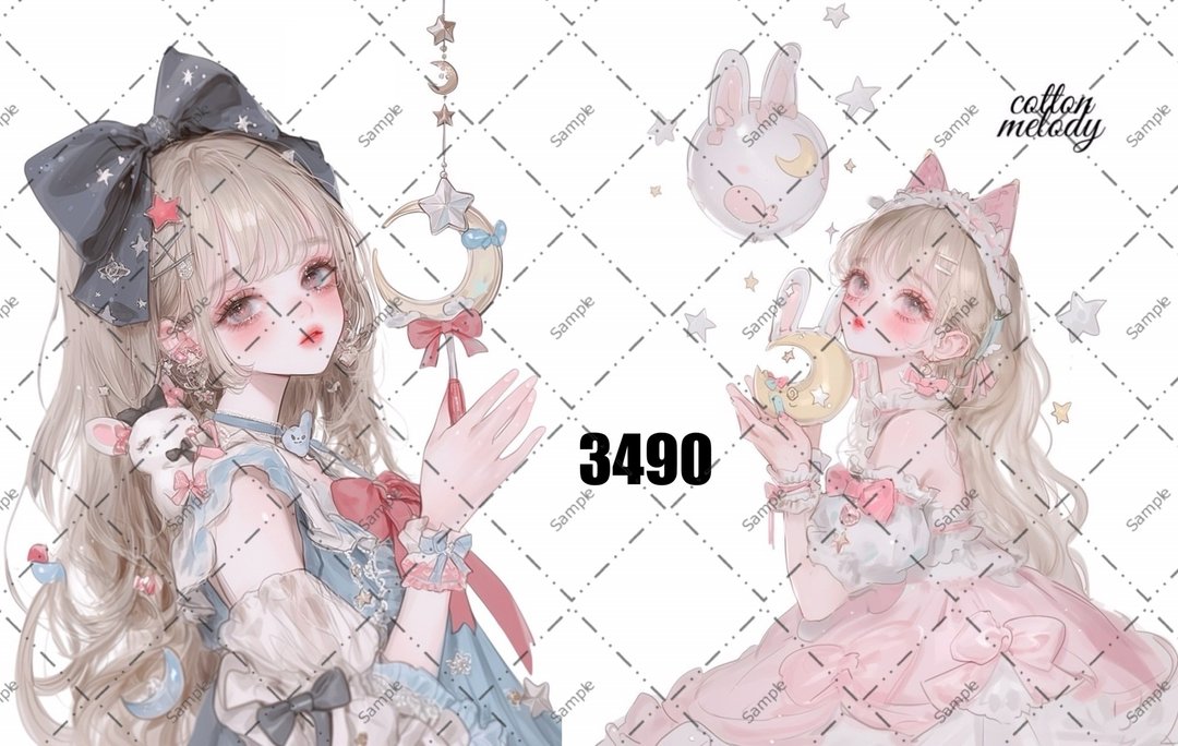 original sticker no.3490 人物贴纸 原创贴纸 原创人物贴纸 装饰贴纸 cotton melody - 贴纸 - 纸 