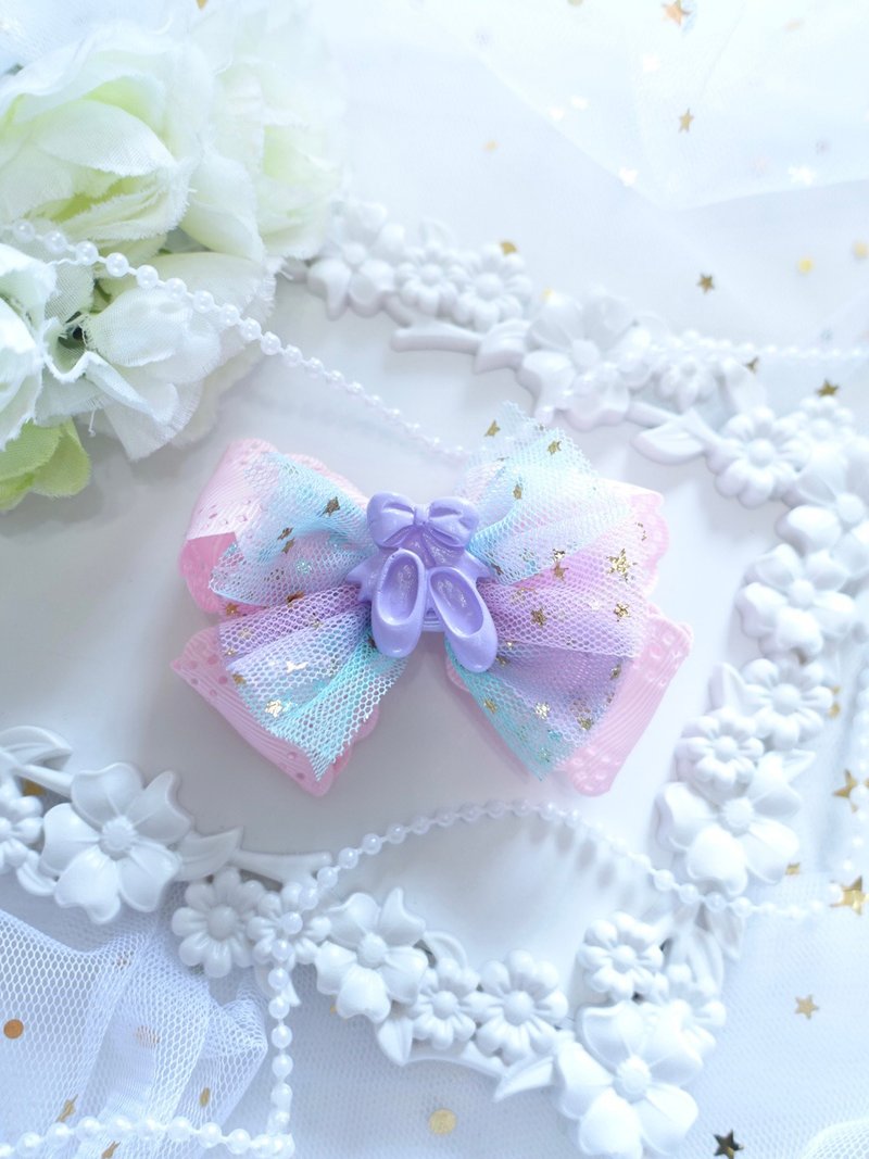 紫色芭蕾舞鞋发夹 儿童头饰 - 发饰 - 其他材质 