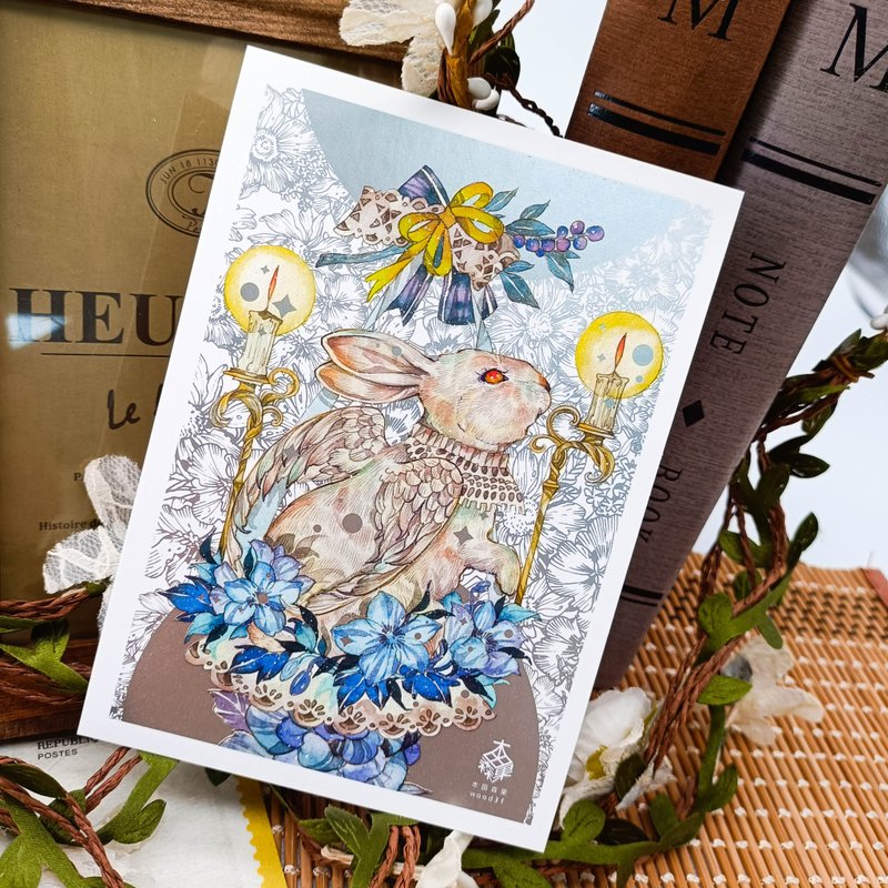 WF582_月兔 1/明信片 - 卡片/明信片 - 其他材质 多色