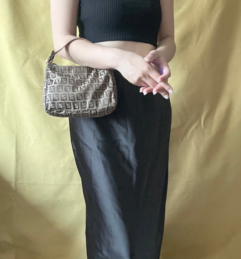 FENDI Zucchino Hand Bag 老花米啡色手提袋 日本中古Vintage - 手提包/手提袋 - 其他材质 咖啡色