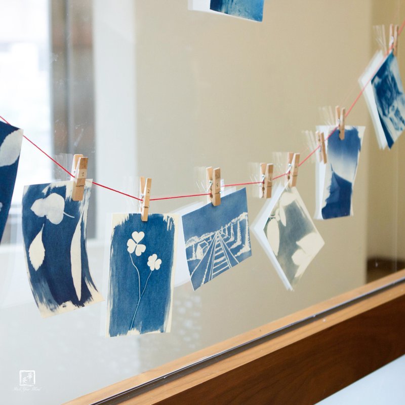 【在线】蓝晒 。古典冲洗。手作材料包+影片教学 。定制化图片 - 插画/绘画/写字 - 纸 