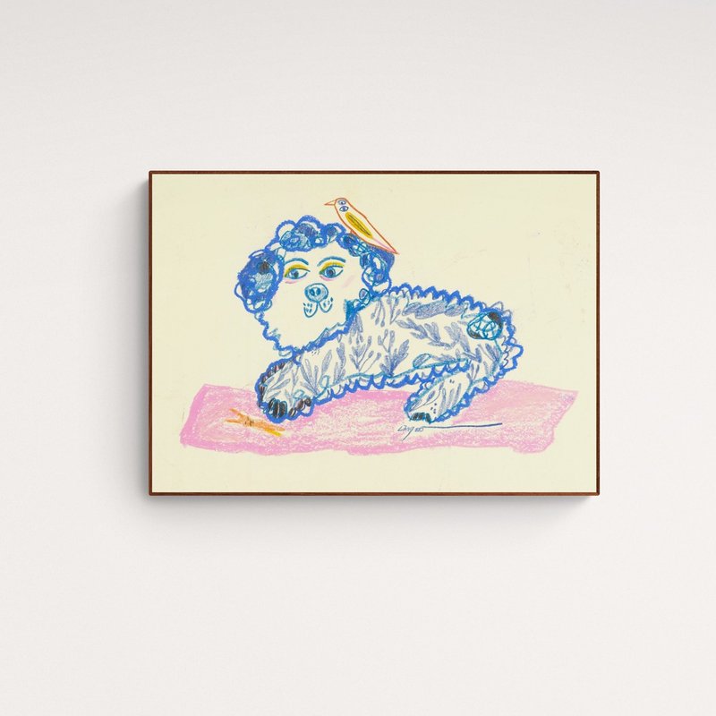 【Lingoooo插画/动物插画】Febbi |  005狗狗与小鸟 - 海报/装饰画/版画 - 纸 