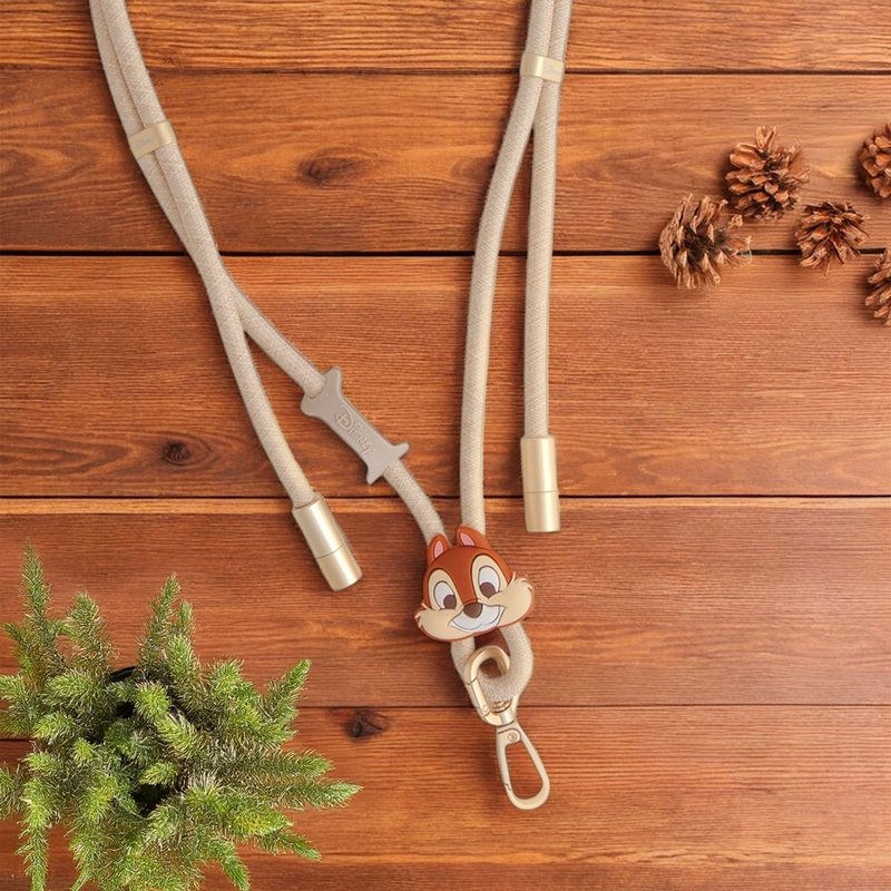 可以充电的挂绳【迪士尼】奇奇蒂蒂 65W Type-C 急速充电手机挂绳 - 挂绳/吊绳 - 其他材质 卡其色