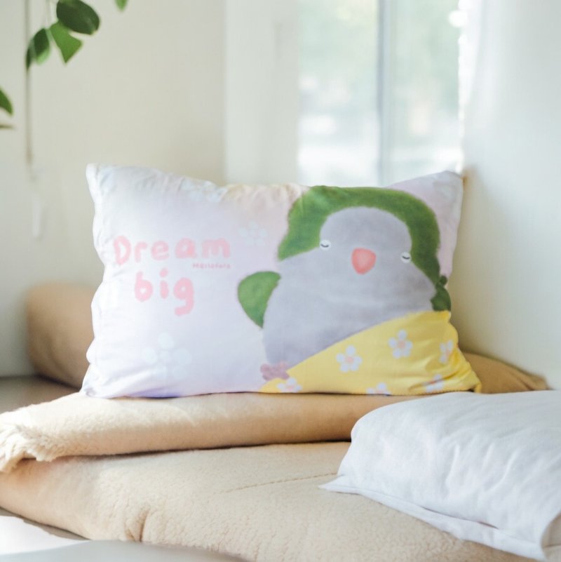 绿和尚鹦鹉枕套 绿和尚鹦鹉与甜甜的梦  包邮  欢迎订制 - 枕头/抱枕 - 聚酯纤维 