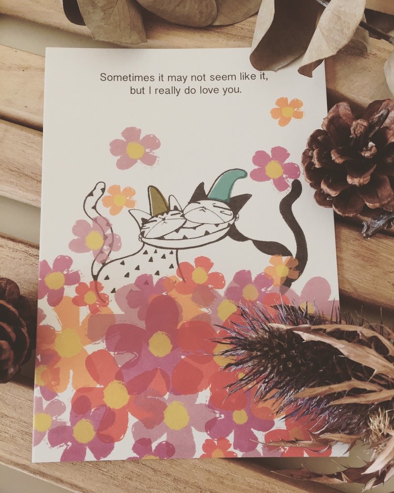 妈妈love you - 卡片/明信片 - 纸 红色