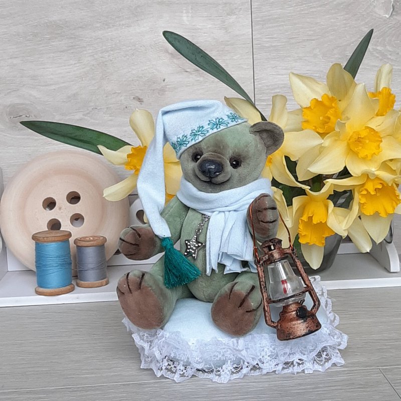 已售出。正在订购。泰迪熊。圣诞礼物包装。 - 玩偶/公仔 - 其他材质 绿色