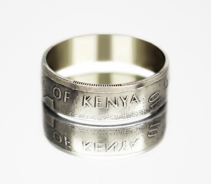 Kenya Coin Ring 1 shilling 2009-2010 coin rings for men coin rings for women - 戒指 - 其他金属 