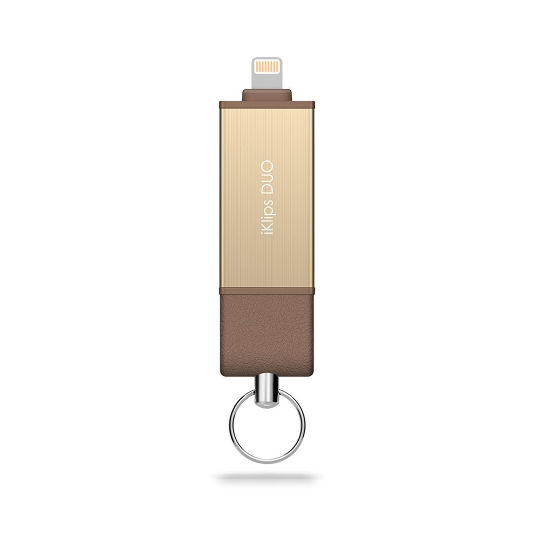 iKlips DUO iOS随身碟128GB 金 - U盘 - 其他金属 金色