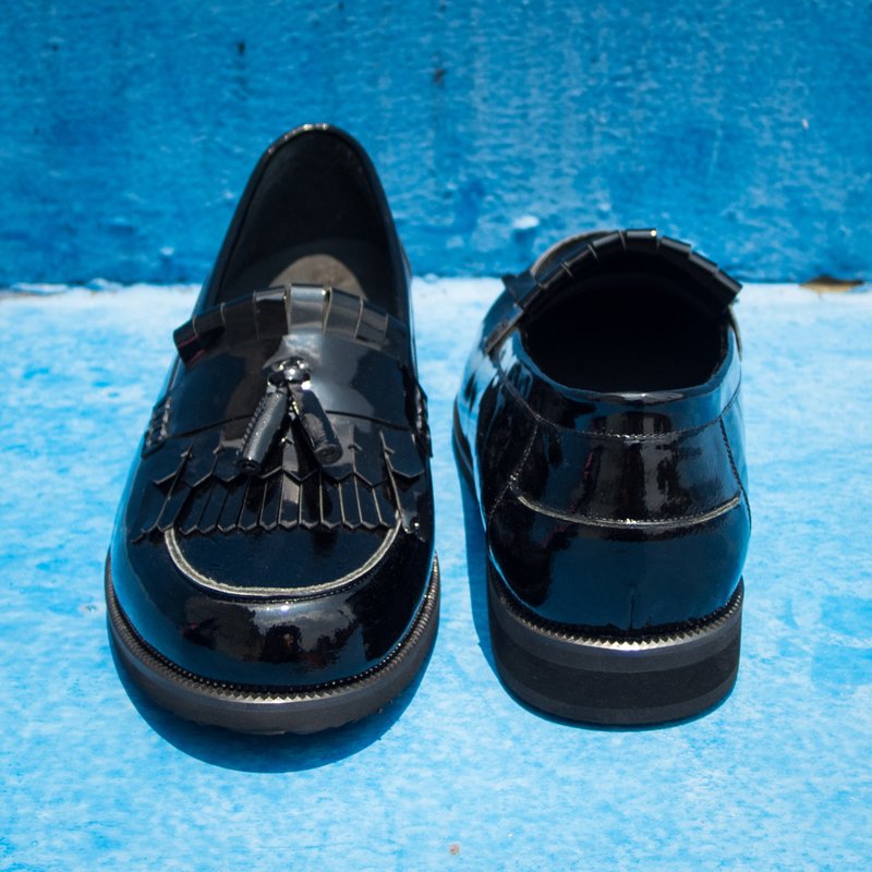 REGENT典雅流苏乐福鞋 - 黑/ Double Fringe Tassel Loafer-Black - 其他女款皮鞋 - 真皮 黑色