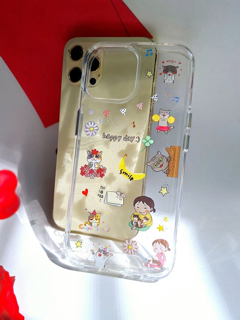 手作押花手机保护壳 | iPhone 15 I happy day :) - 手机壳/手机套 - 塑料 多色