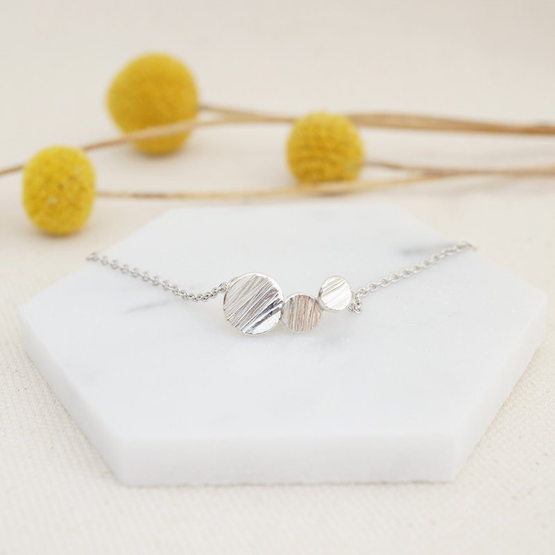 雨滴点点短链-纯银款 - 项链 - 纯银 银色