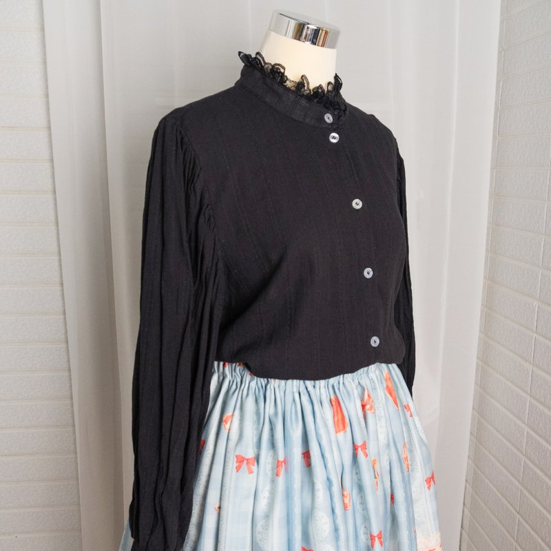 手作的 纯棉衬衫 黑  百搭款 - 女装衬衫 - 棉．麻 黑色