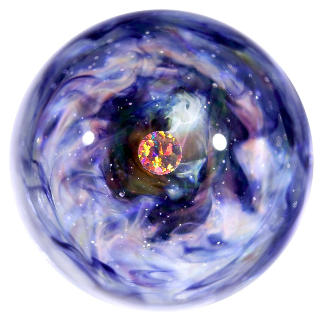 50mm 两面星云宇宙玻璃球摆设 no.M279 - 摆饰 - 玻璃 蓝色