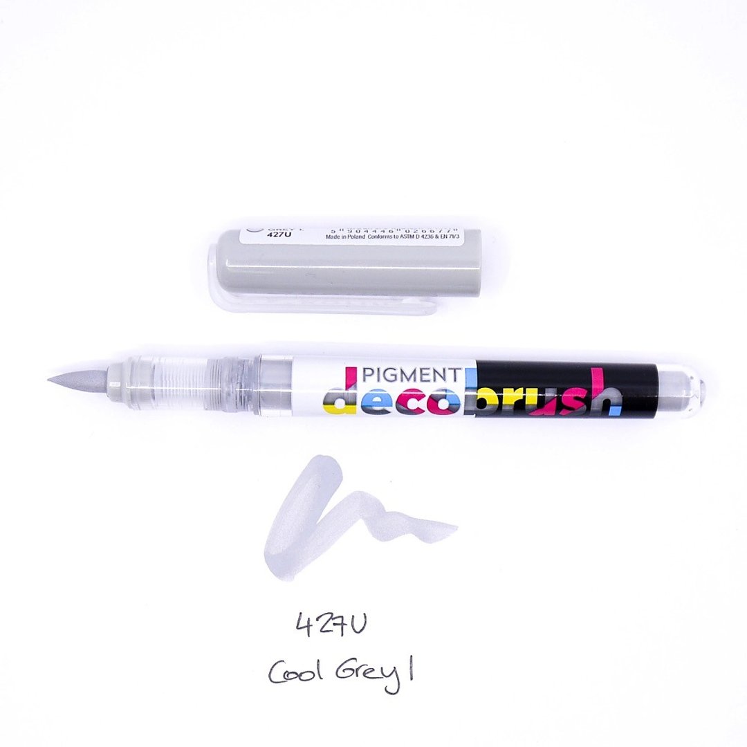 冷灰(1) 427U - 软头塑胶彩笔 DecoBrush Pigment - 其他书写用品 - 塑料 灰色