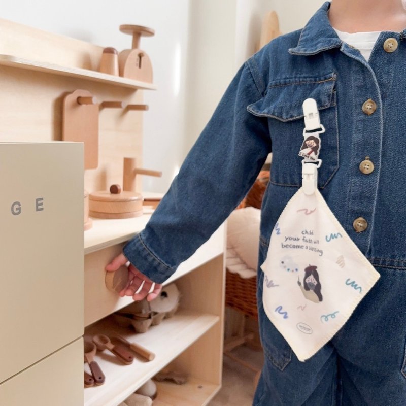 JIN CHA GOD-手帕巾 超可爱耶稣画家插画系列吸水手帕巾/基督 - 毛巾浴巾 - 棉．麻 