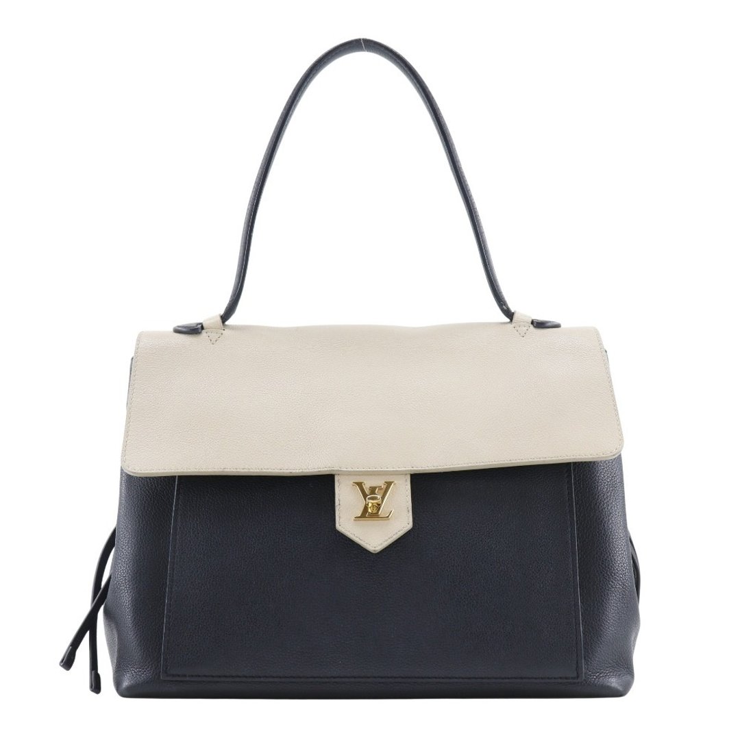 【日本直送】路易威登 LOUIS VUITTON Lockme MM 托特包 M50191 小牛皮 黑/米白 DU0185 女性【二手】 - 手提包/手提袋 - 真皮 黑色