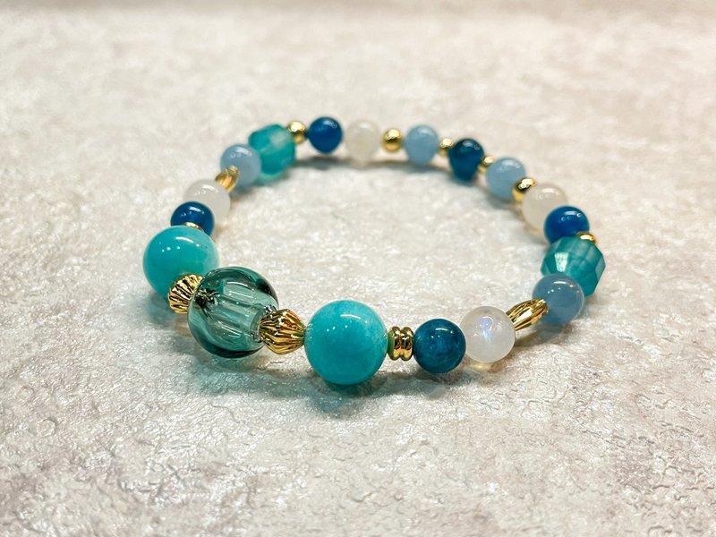 若夏精油手环-偏财运.加强自我表达.平衡焦虑使人勇敢 - 手链/手环 - 玉石 绿色