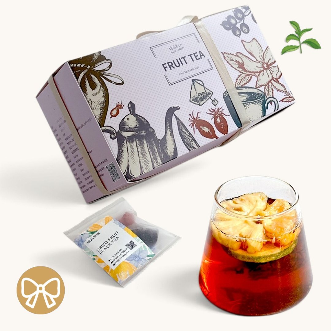 自由双拼系 | Fruit Tea | 阿萨姆水果红茶 10 入・甜菊叶自然回甘 - 茶 - 新鲜食材 