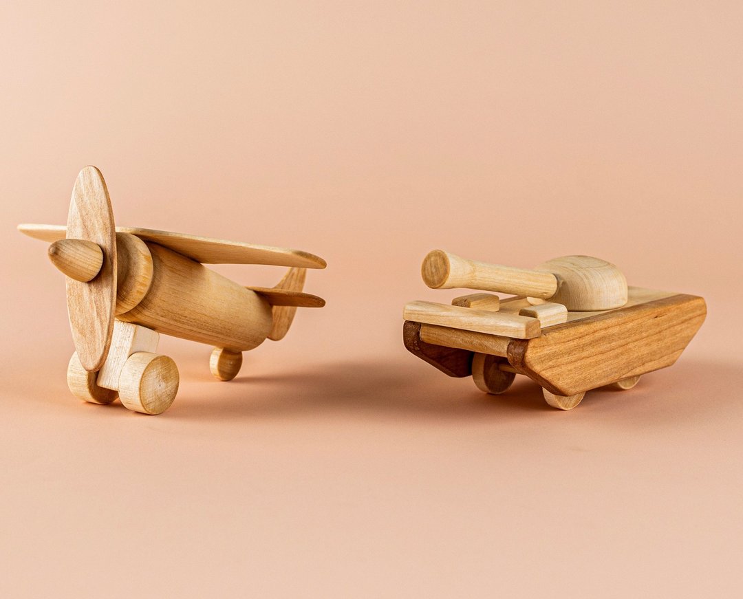 Montessori baby toys | Wooden Airplane | Wooden Baby Toys | Unfinished wood toy - 玩具/玩偶 - 木头 