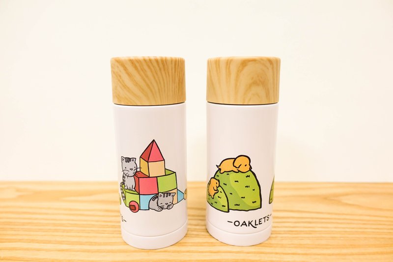 Oaklets 木纹盖保温瓶(200ml) - 其他 - 其他材质 白色