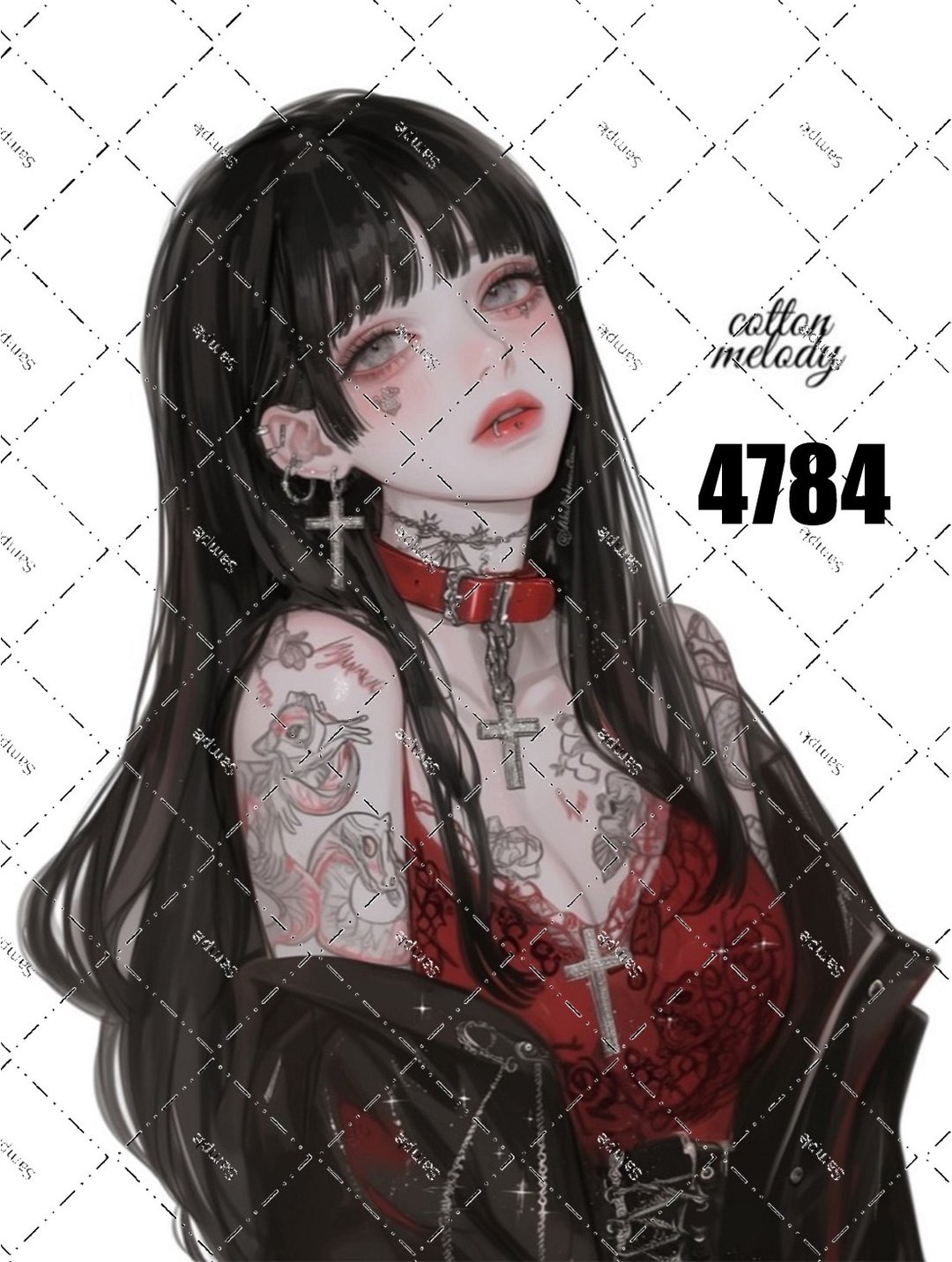 original sticker no.4784 人物贴纸 原创贴纸 原创人物贴纸 装饰贴纸 cotton melody - 贴纸 - 纸 