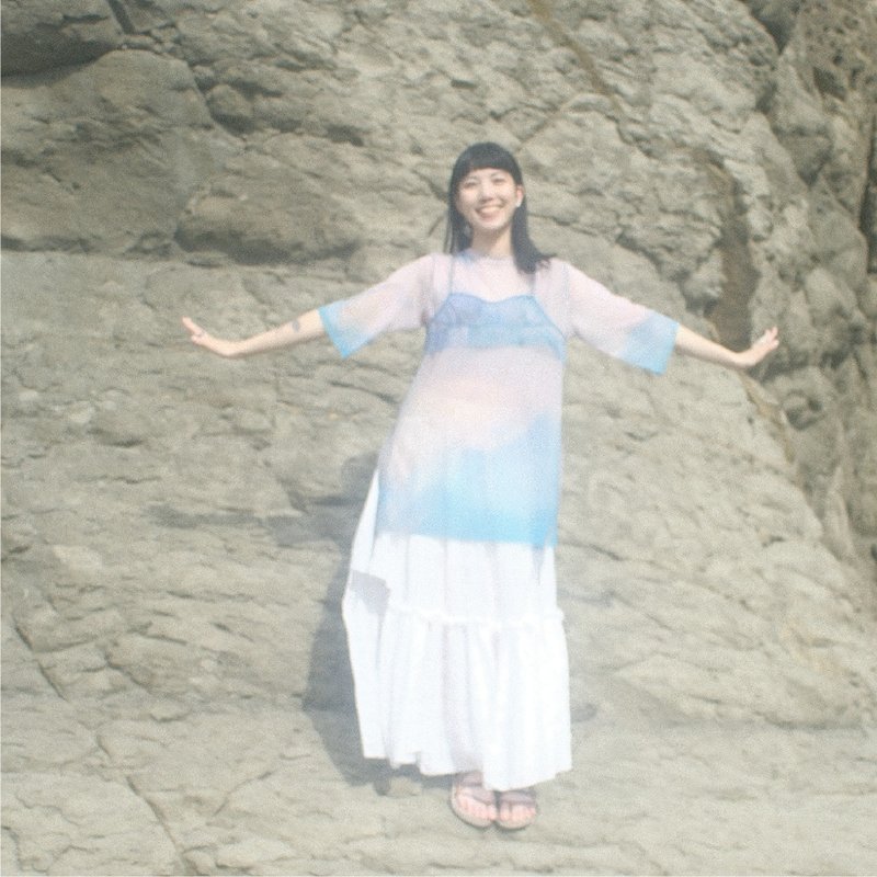 半袖子 |  缓浮 - 女装 T 恤 - 聚酯纤维 蓝色