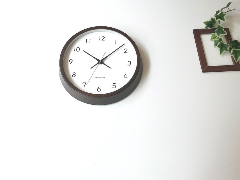 KATOMOKU muku clock 13 山毛榉(km-104BR) 挂钟 日本制造 - 时钟/闹钟 - 木头 咖啡色