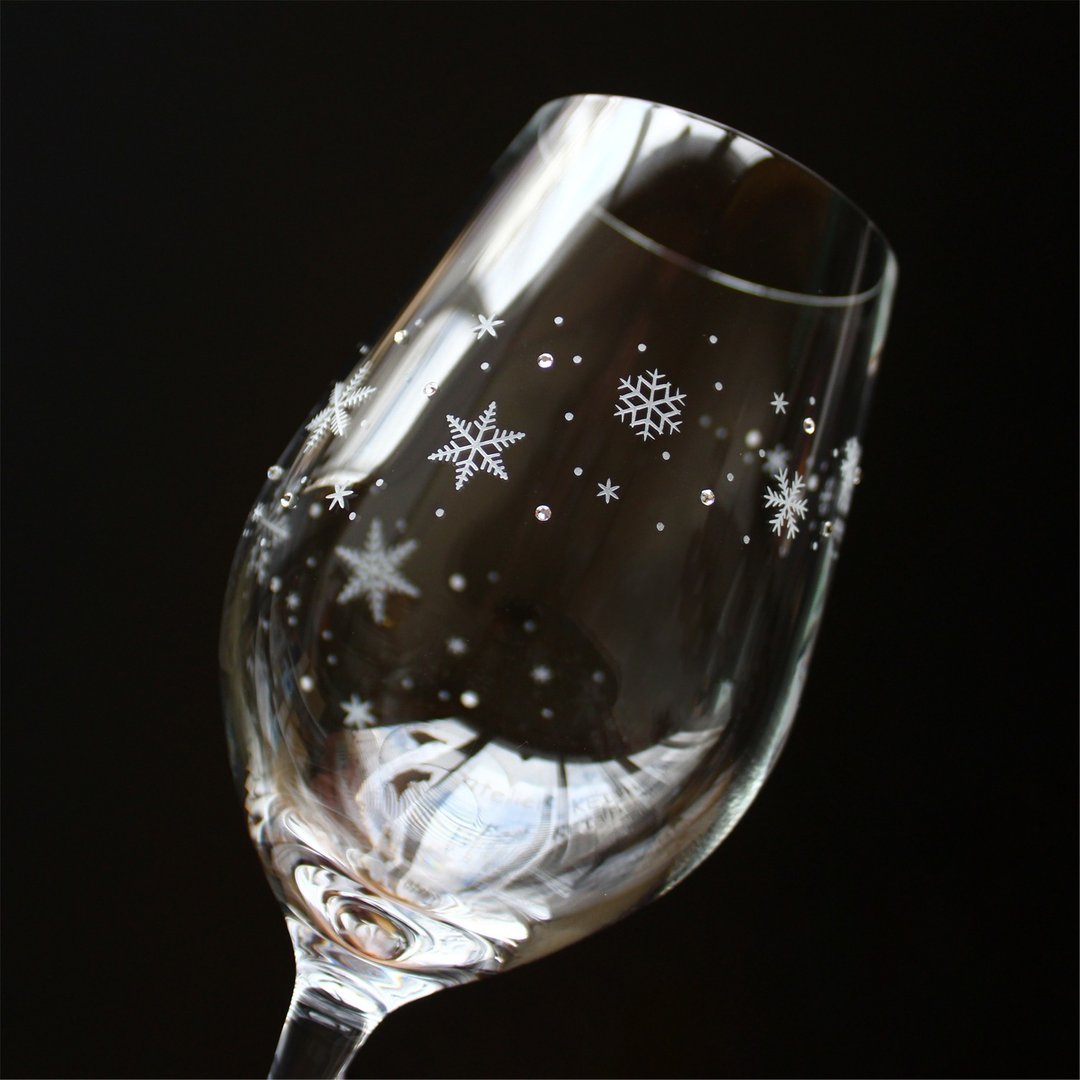 [钻石粉/酒杯] 水晶图案酒杯 - 玻璃杯 - 玻璃 透明