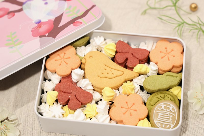春游三莺铁盒饼干 - 手工饼干 - 其他材质 