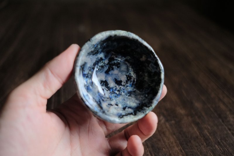 Mahakala・萨婆诃・厚的皿 - 蜡烛/烛台 - 陶 黑色