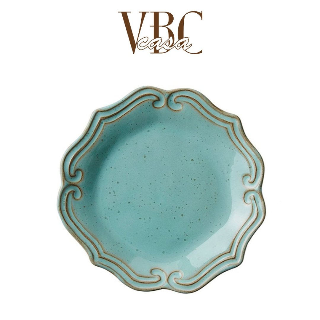 意大利VBC casa-FONDACO系列23cm副餐盘(蒂芬妮绿) - 盘子/餐盘/盘架 - 陶 绿色