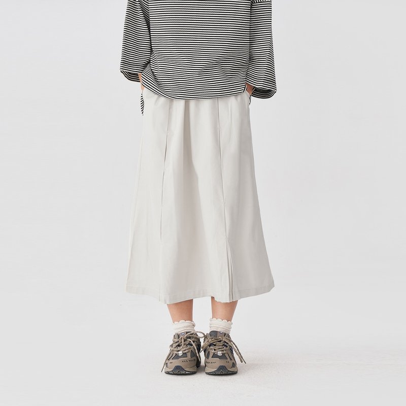 TopBasics 日系基础款A字裙 - 裙子 - 其他人造纤维 白色