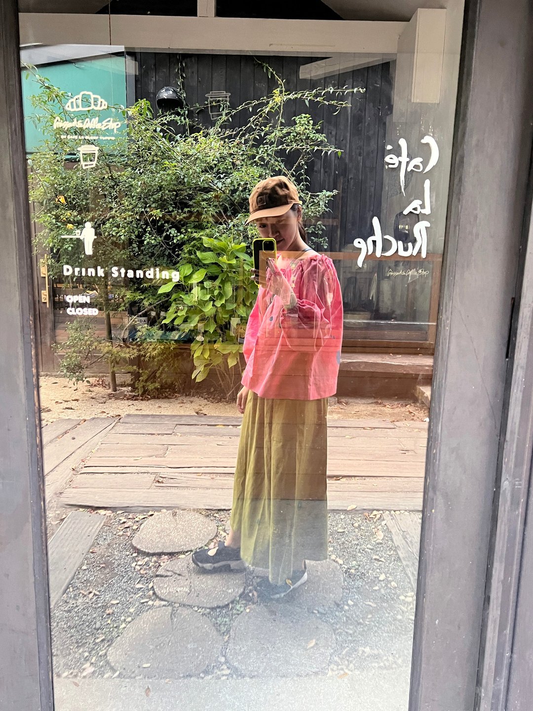 心花系列 - 舒服青草绿色棉麻大口袋裙 - 裙子 - 棉 绿色