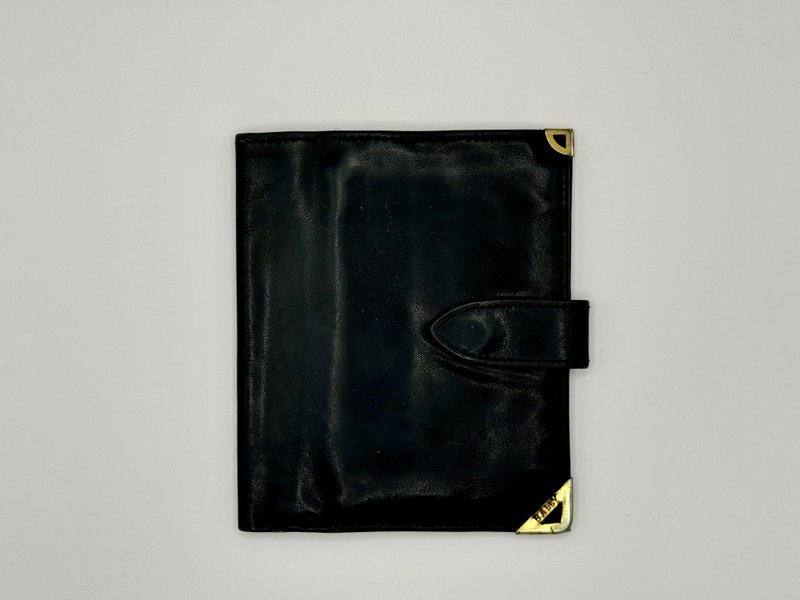 黑色Bally真皮古董短夹 钱包 古着 古董包 - 皮夹/钱包 - 真皮 黑色