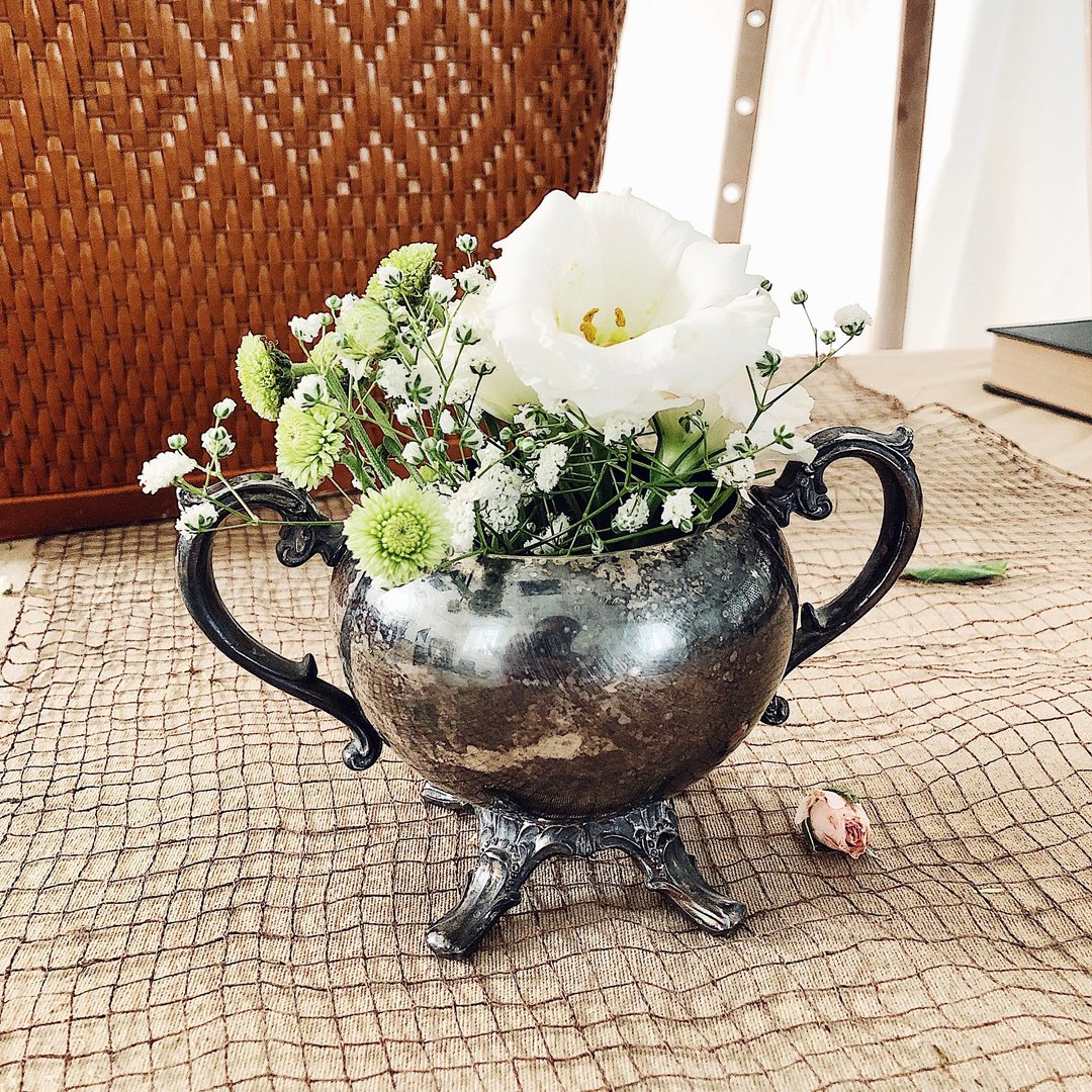 Vintage 50-60年代美国WM Rogers镀银器具/糖壶/花器/摆饰多用途 - 摆饰 - 银 
