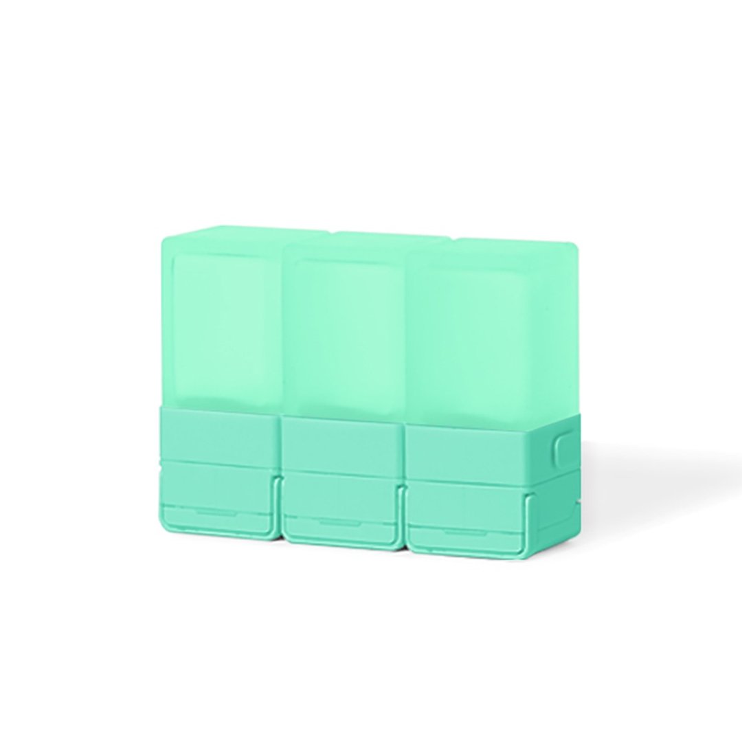 Suzzi 积木旅行分装瓶 薄荷岛绿S 50ml -三件旅行组 - 收纳用品 - 硅胶 绿色