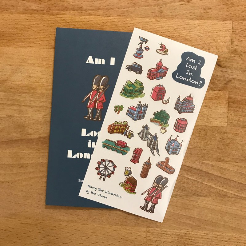 迷路地图系列-伦敦迷路贴纸 - 贴纸 - 纸 红色